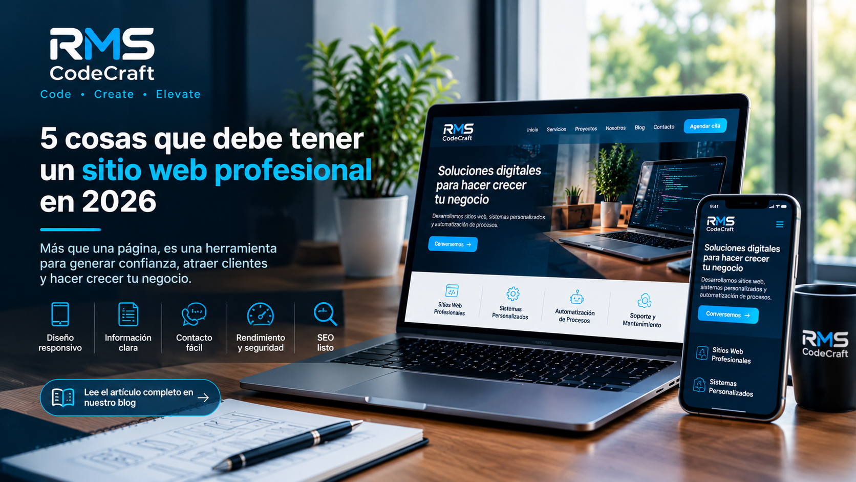 5 cosas que debe tener un sitio web profesional en 2026